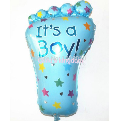 Baby Shower 'Baby Boy Foot' Helium Balloon (Blue)